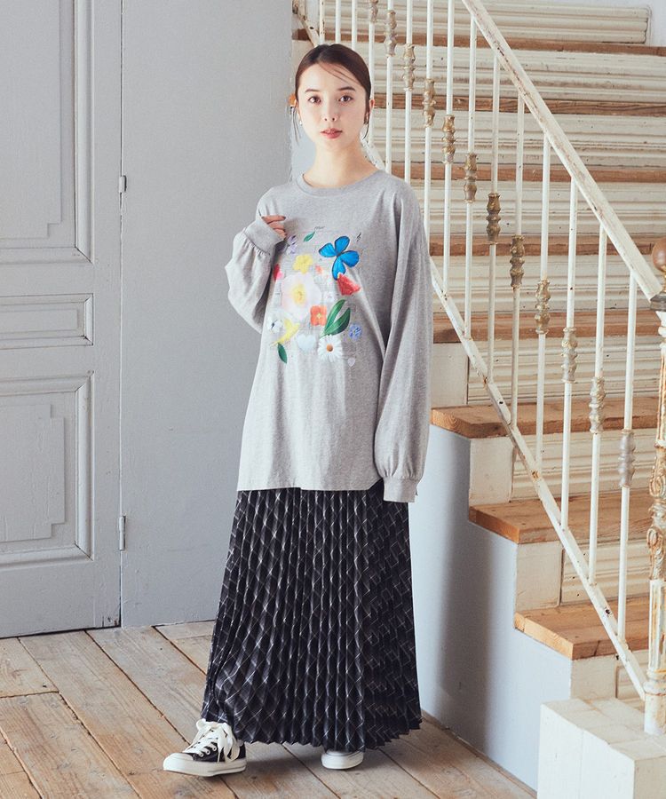 earth music&ecology「すきな丈T/Rプリーツスカート」|スカート|