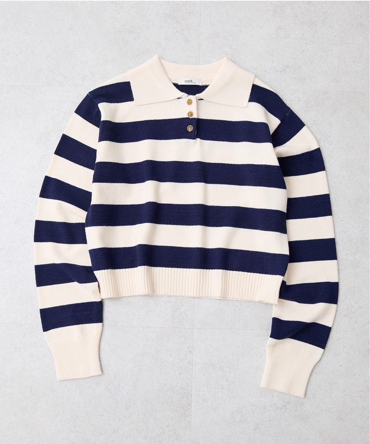 earth music&ecology「ラガーニット」|ニット・セーター|