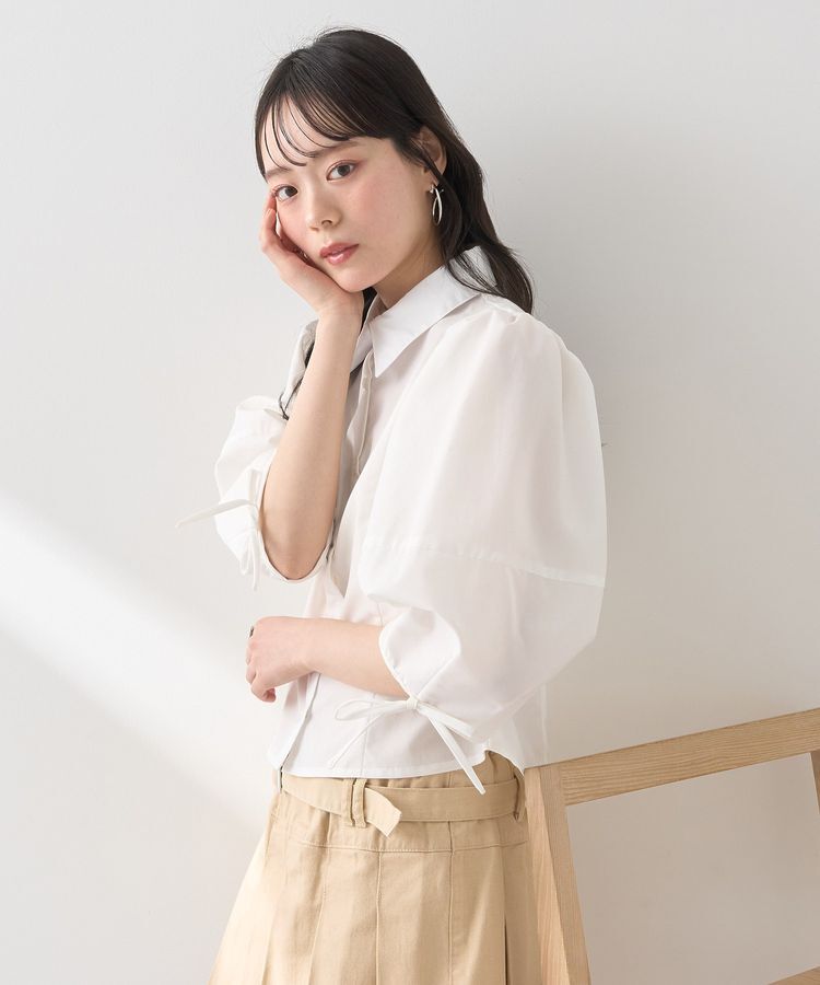 earth music&ecology「パワショルペプラムシャツ」|シャツ・ブラウス|