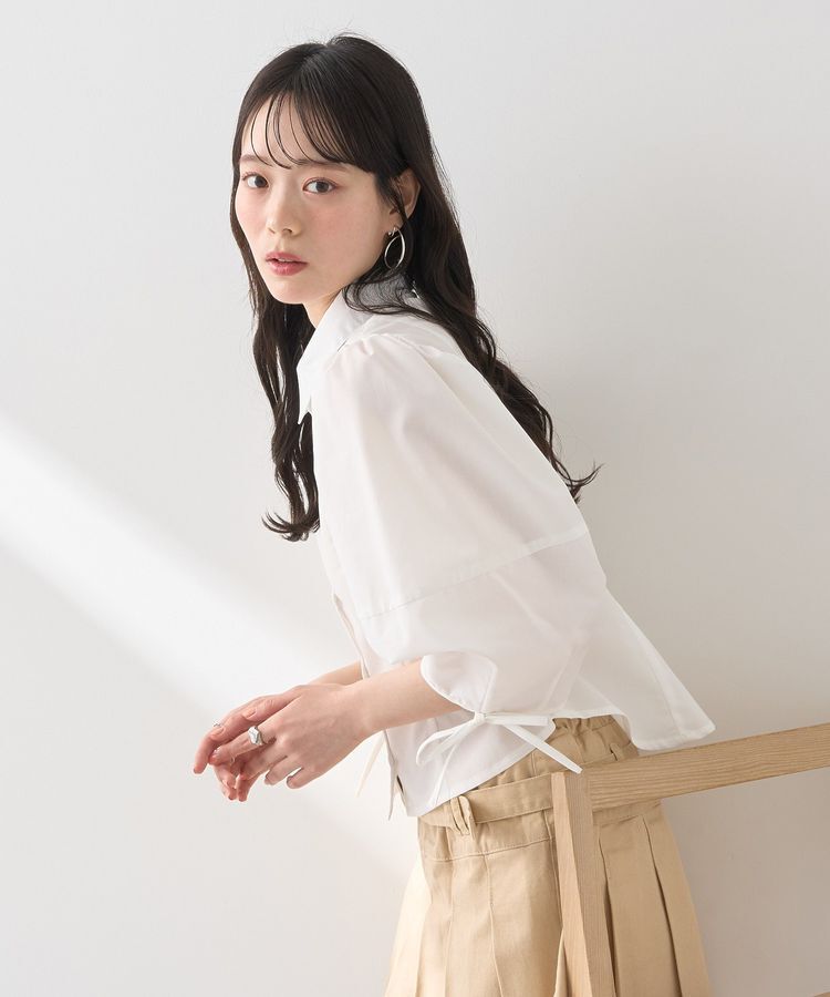 earth music&ecology「パワショルペプラムシャツ」|シャツ・ブラウス|