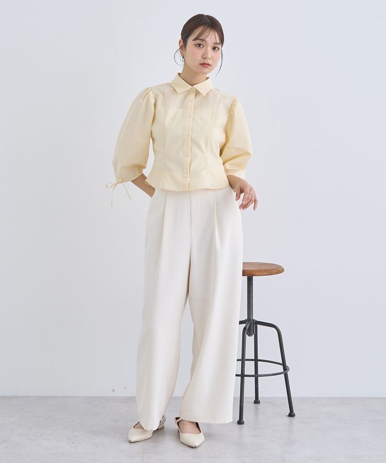 earth music&ecology「パワショルペプラムシャツ」|シャツ・ブラウス|