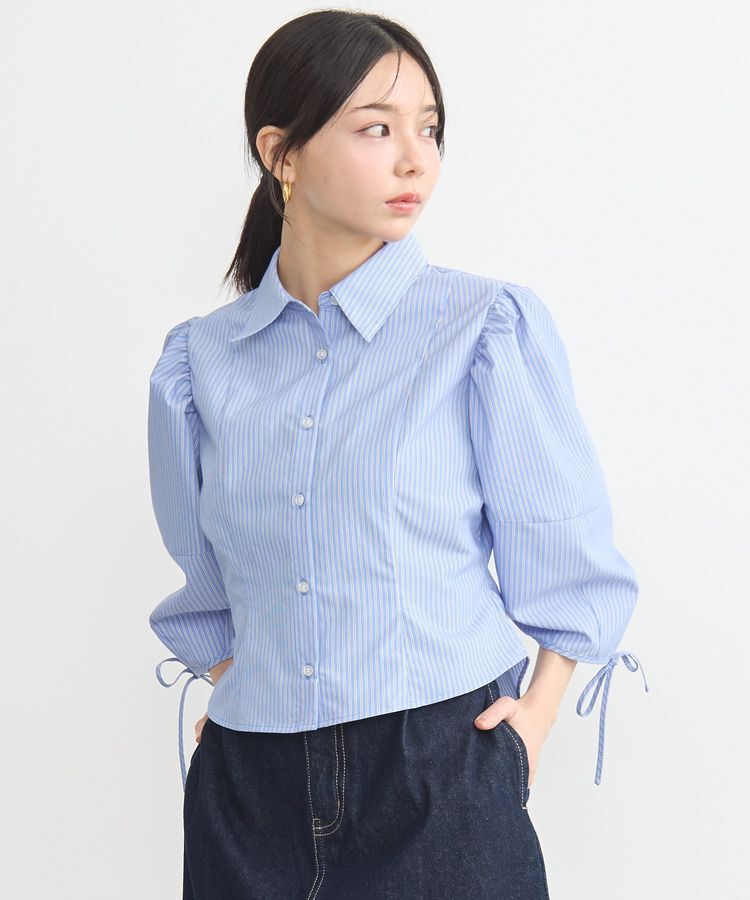 earth music&ecology「パワショルペプラムシャツ」|シャツ・ブラウス|