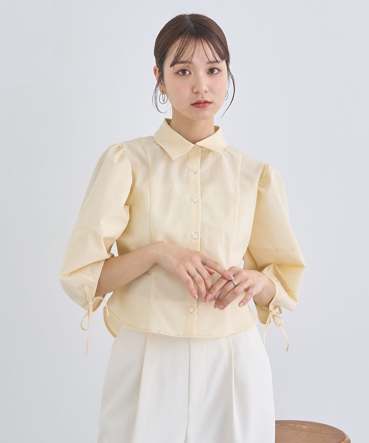 earth music&ecology「パワショルペプラムシャツ」|シャツ・ブラウス|