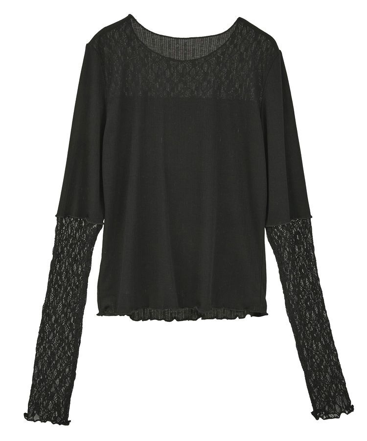 earth music&ecology「レース&times;アイレットプルオーバー」|Tシャツ・カットソー|