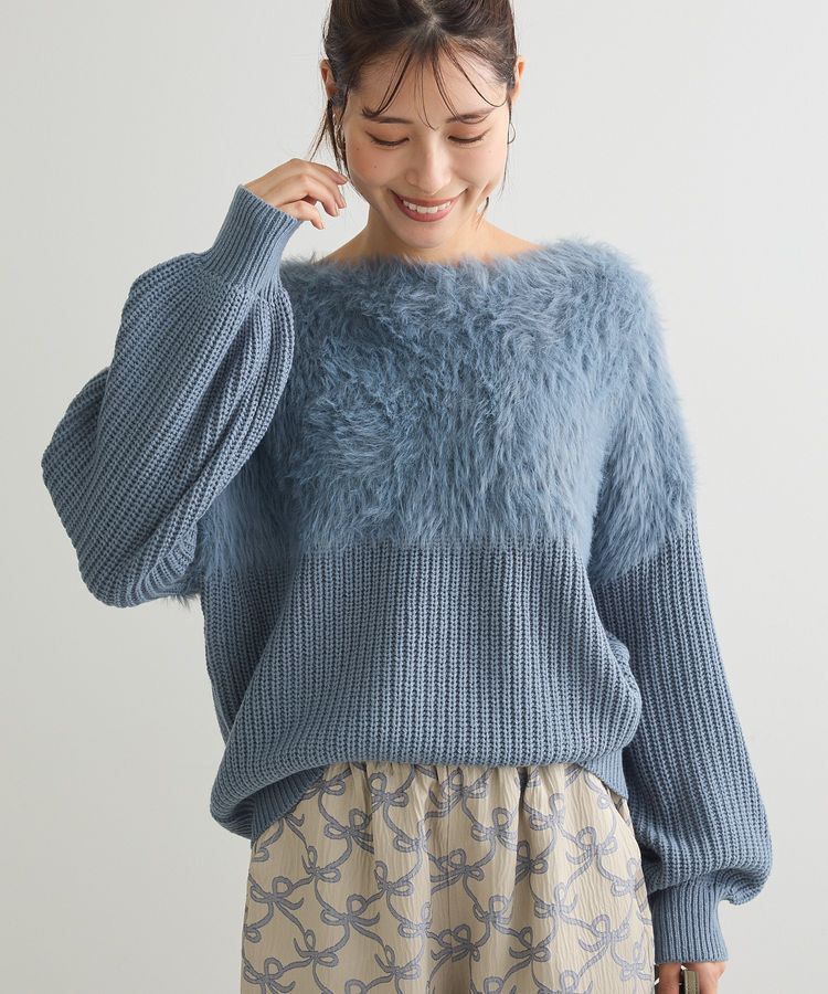 Green Parks「・Petit Fleur シャギーキリカエニット」|ニット・セーター|