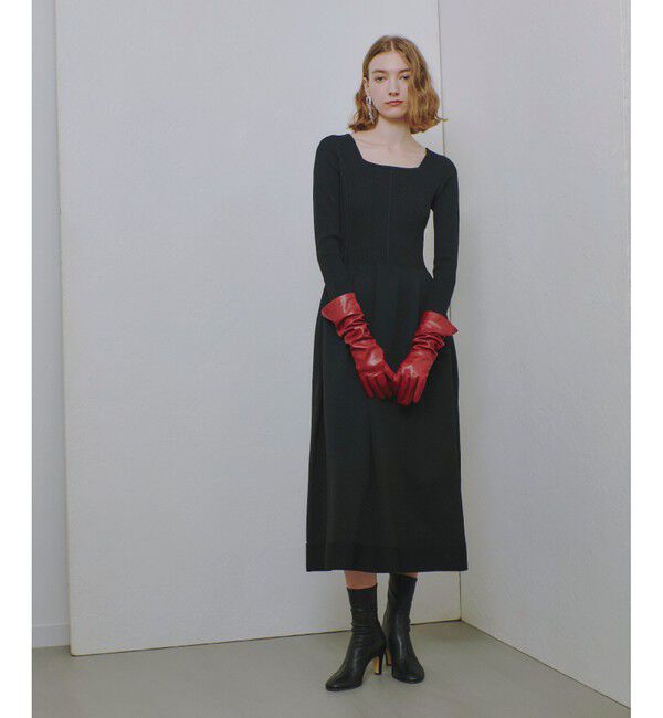 allureville「ウエストマークコクーンニットワンピース」|ワンピース|