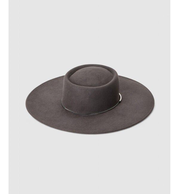 LOULOU WILLOUGHBY「【LOULOU WILLOUGHBY】フェルトチェーンツバヒロハット」|ハット|