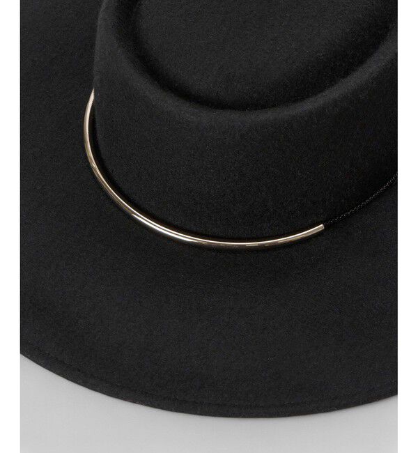 LOULOU WILLOUGHBY「【LOULOU WILLOUGHBY】フェルトチェーンツバヒロハット」|ハット|