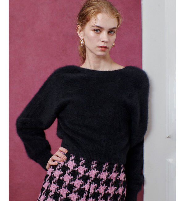 LOULOU WILLOUGHBY「【LOULOU WILLOUGHBY】カシミヤブレンドファー加工Ｖカーディガン」|カーディガン|