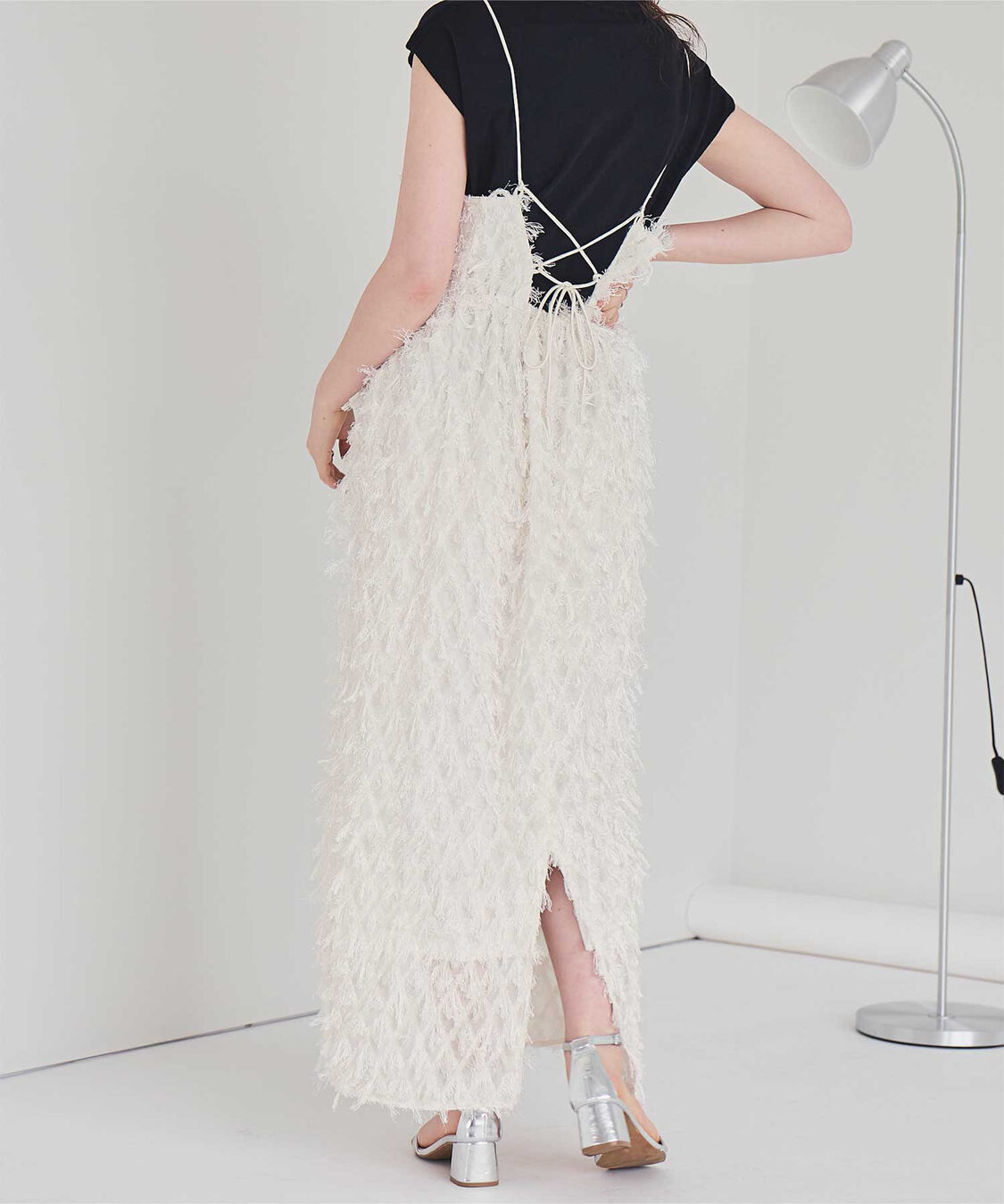 titivate「フリンジジャガードキャミソールワンピース」|ワンピース|