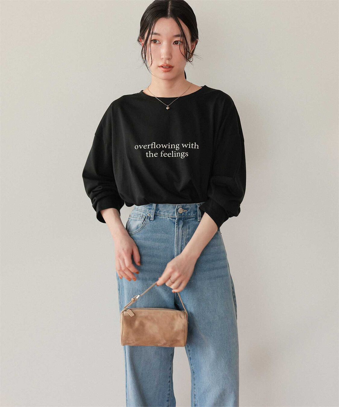 titivate「文字プリントシアーロングTシャツ」|Tシャツ・カットソー|