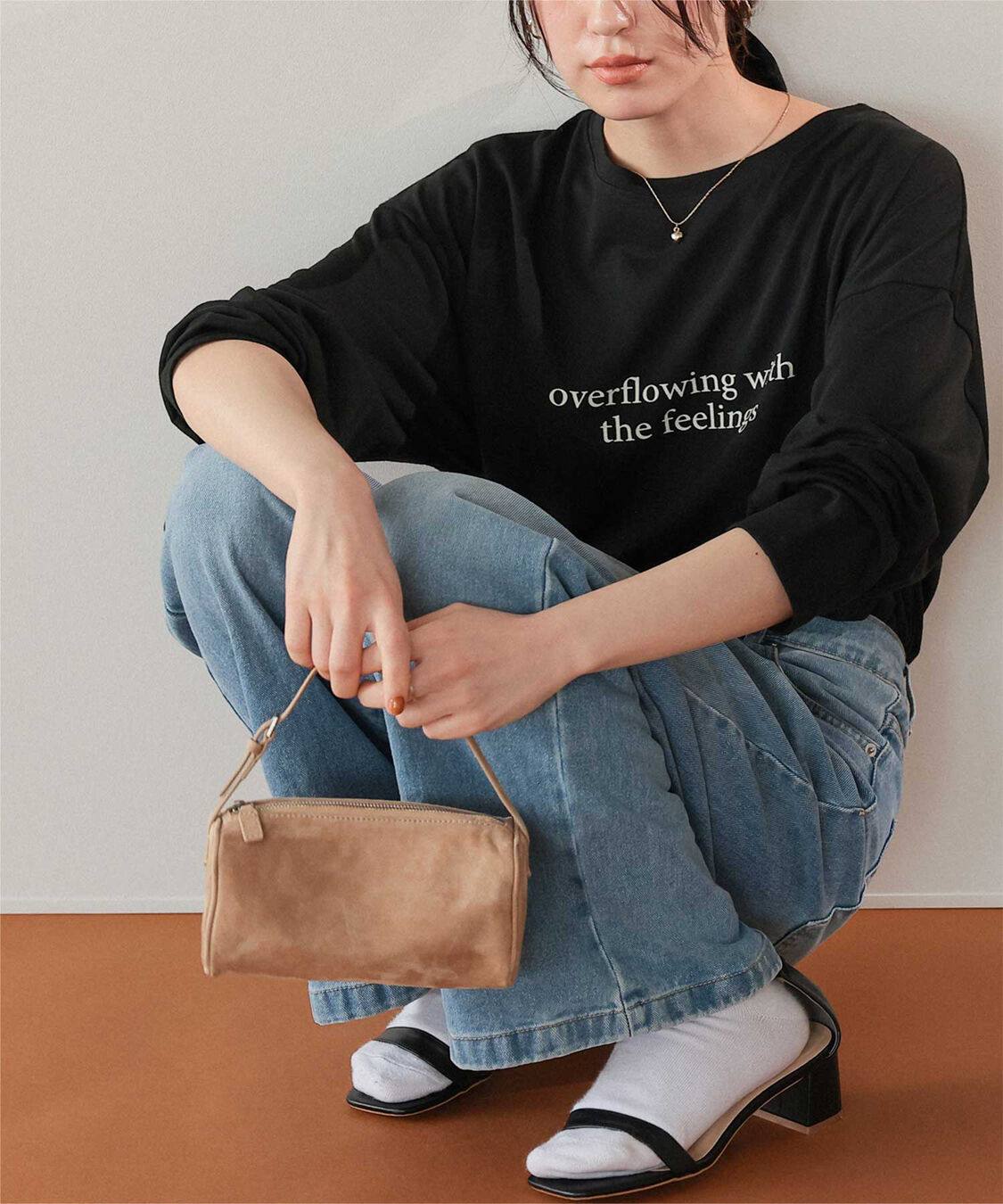 titivate「文字プリントシアーロングTシャツ」|Tシャツ・カットソー|