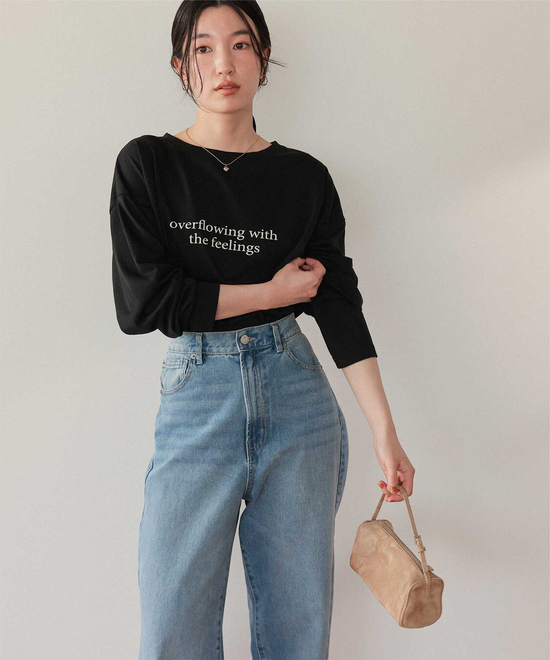 titivate「文字プリントシアーロングTシャツ」|Tシャツ・カットソー|