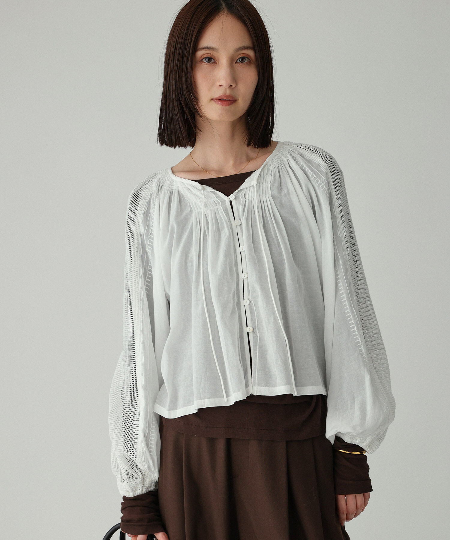 BABYLONE「インドレースドッキングブラウス」|シャツ・ブラウス|