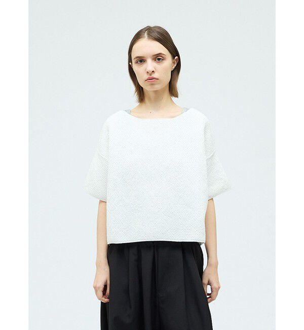 mizuiro ind「mizuiro ind ショートワイドプルオーバー」|ニット・セーター|オフホワイト