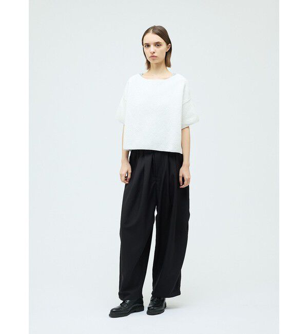 mizuiro ind「mizuiro ind ショートワイドプルオーバー」|ニット・セーター|