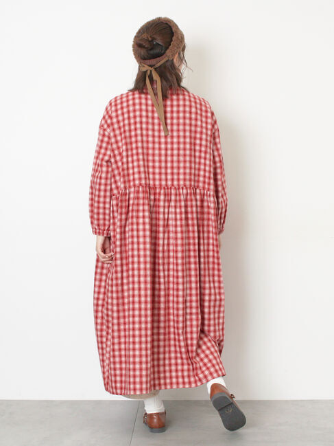 Samansa Mos2「【保温加工】バンドカラーワンピース ≪S/Mサイズ≫」|ワンピース|