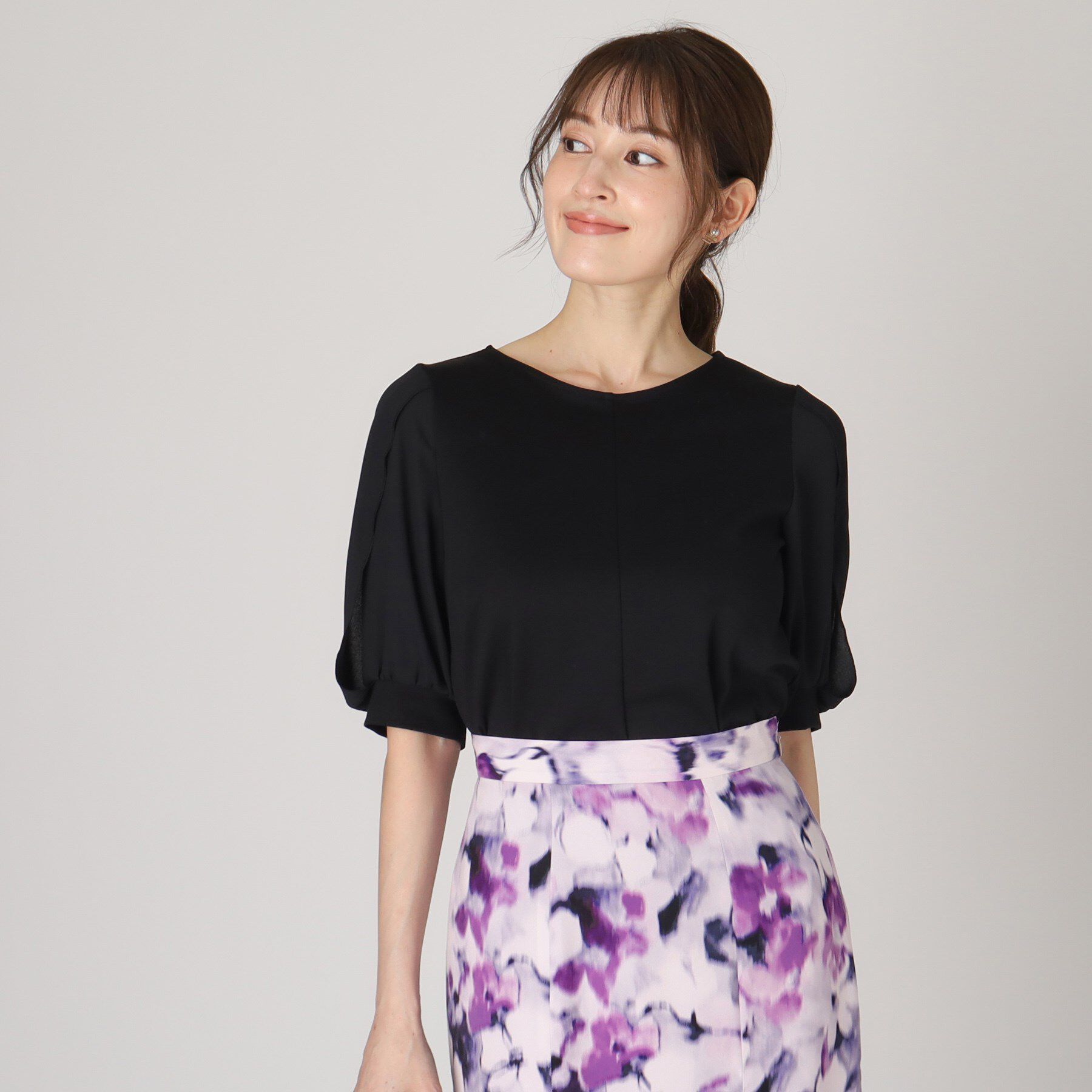 COUP DE CHANCE「【洗える／日本製】ジャージプルオーバー」|シャツ・ブラウス|ブラック(019)