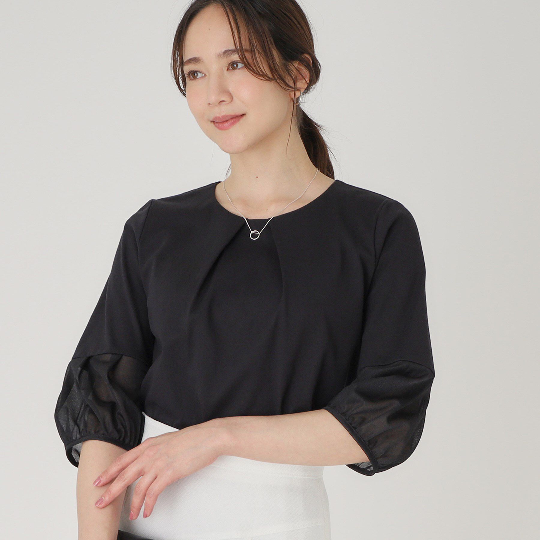 COUP DE CHANCE「【洗える／日本製】袖デザイントップス」|Tシャツ・カットソー|