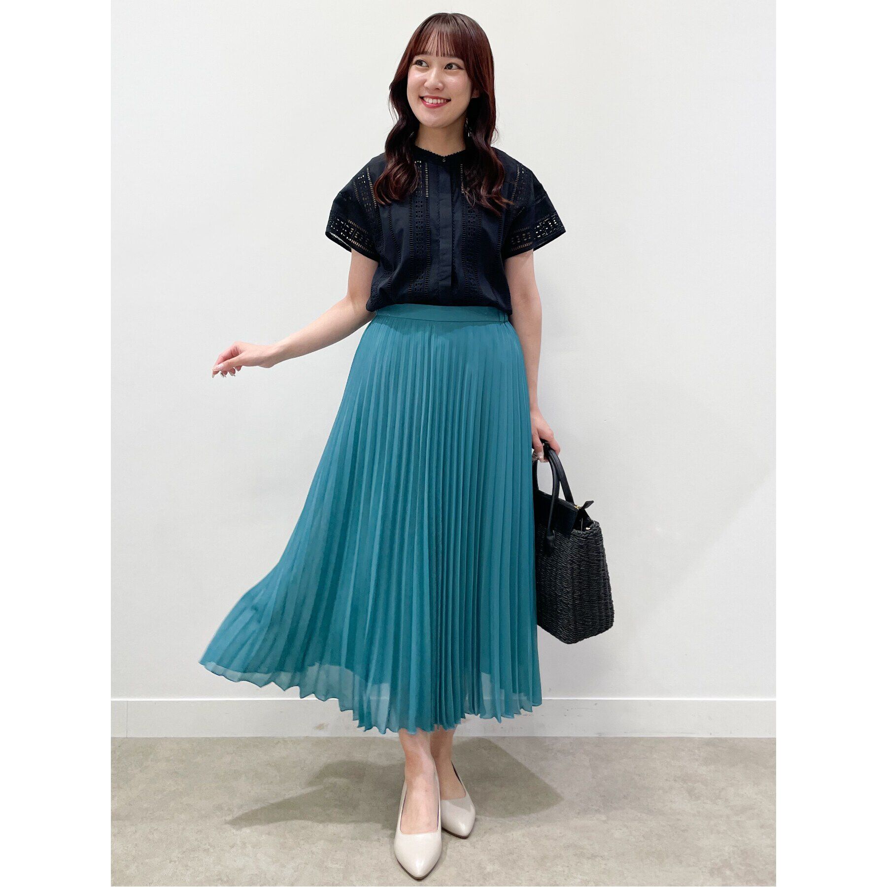 Reflect「【体型カバー／WEB限定カラーあり／手洗い可能】涼しげドライタッチプリーツスカート」|スカート|