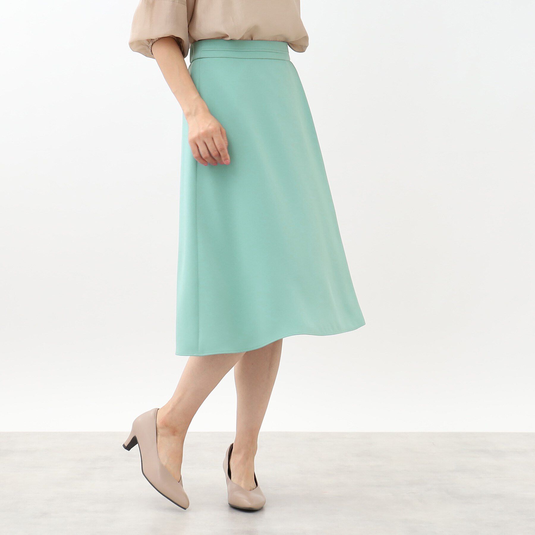 Reflect「【WEB限定カラーあり／マシンウォッシュ】サテンフレアスカート」|スカート|