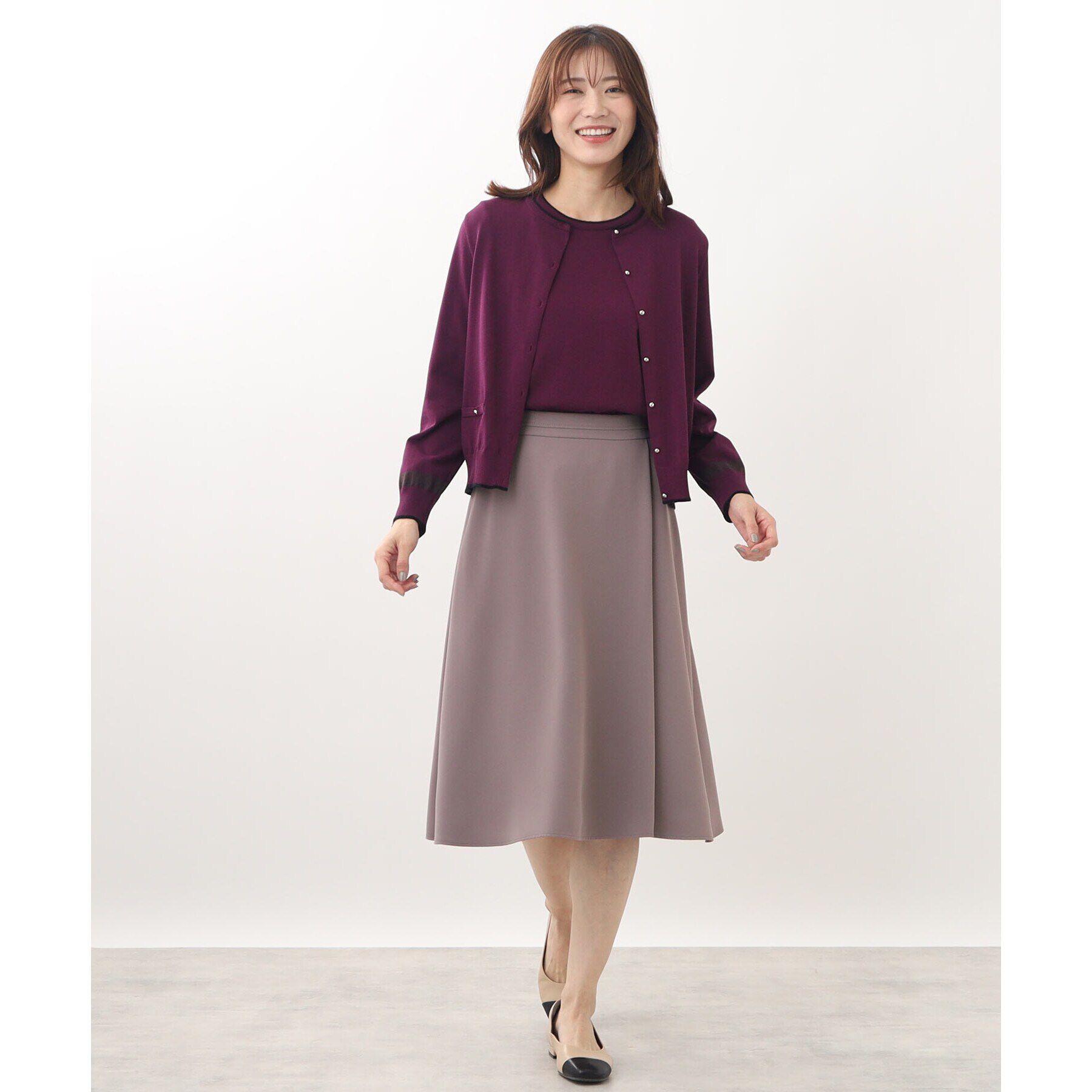 Reflect「【WEB限定カラーあり／マシンウォッシュ】サテンフレアスカート」|スカート|