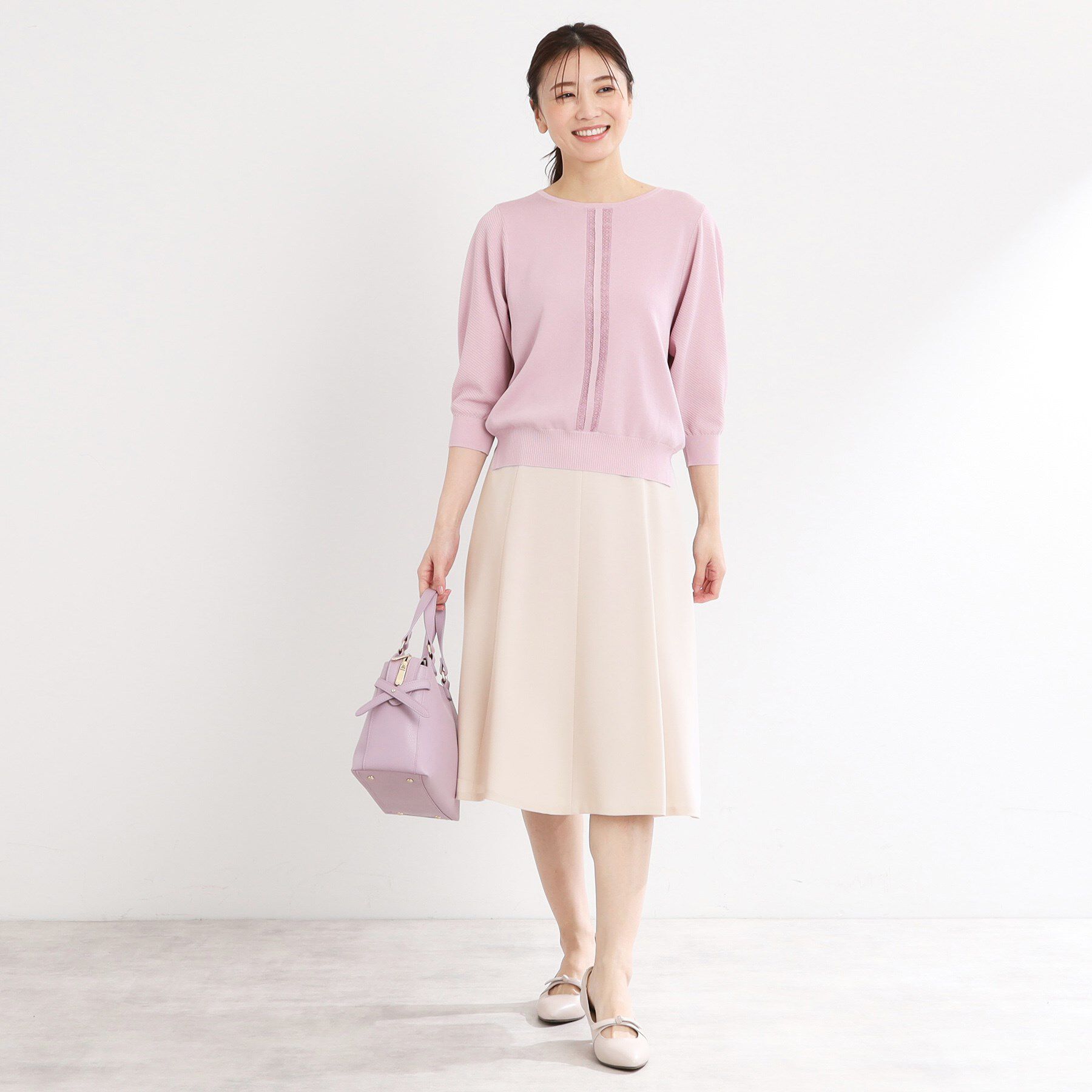 Reflect「【マシンウォッシュ可／細見え】フレアシルエットスカート」|スカート|