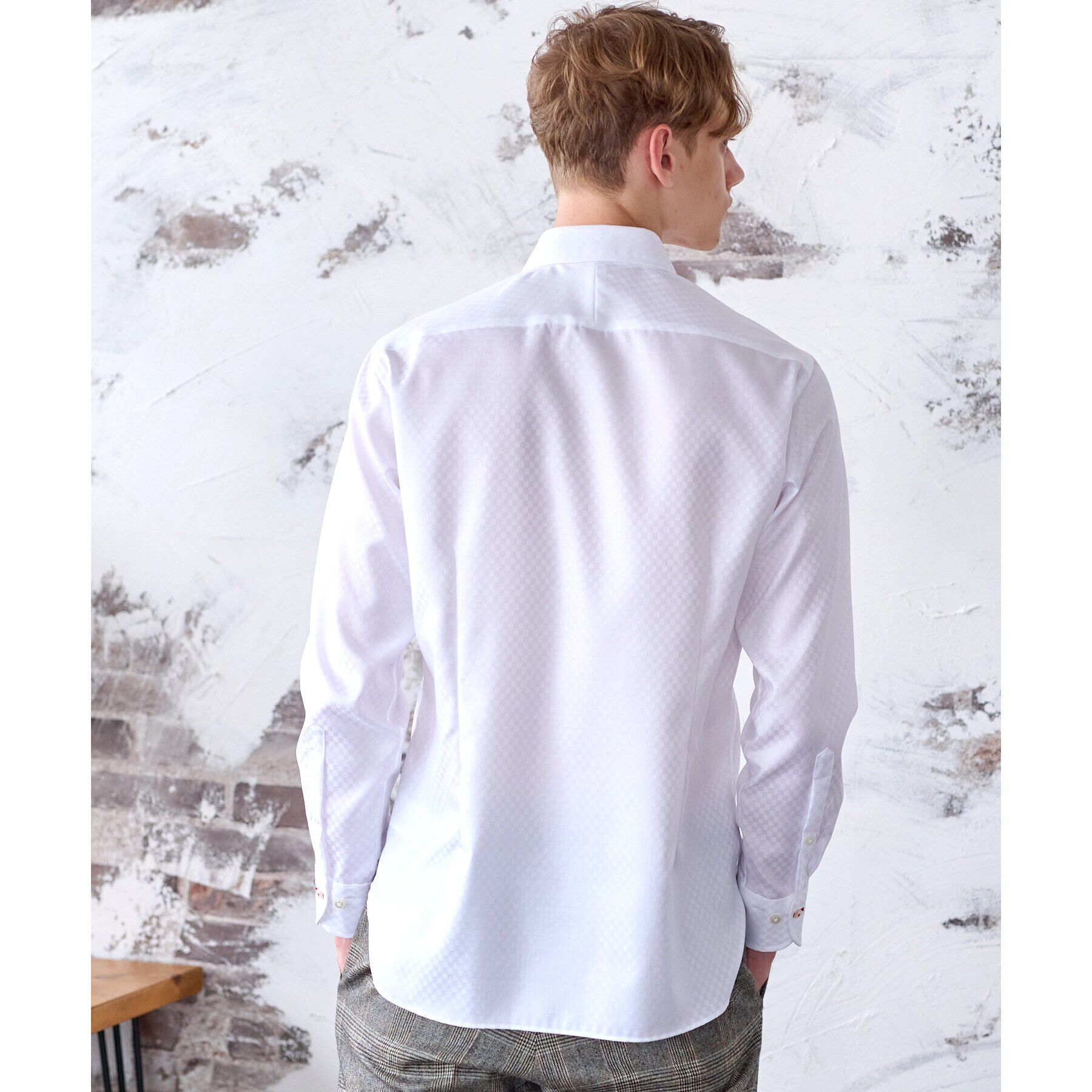 DRESSTERIOR「100双ドビースクエアジャカードシャツ」|シャツ・ブラウス|