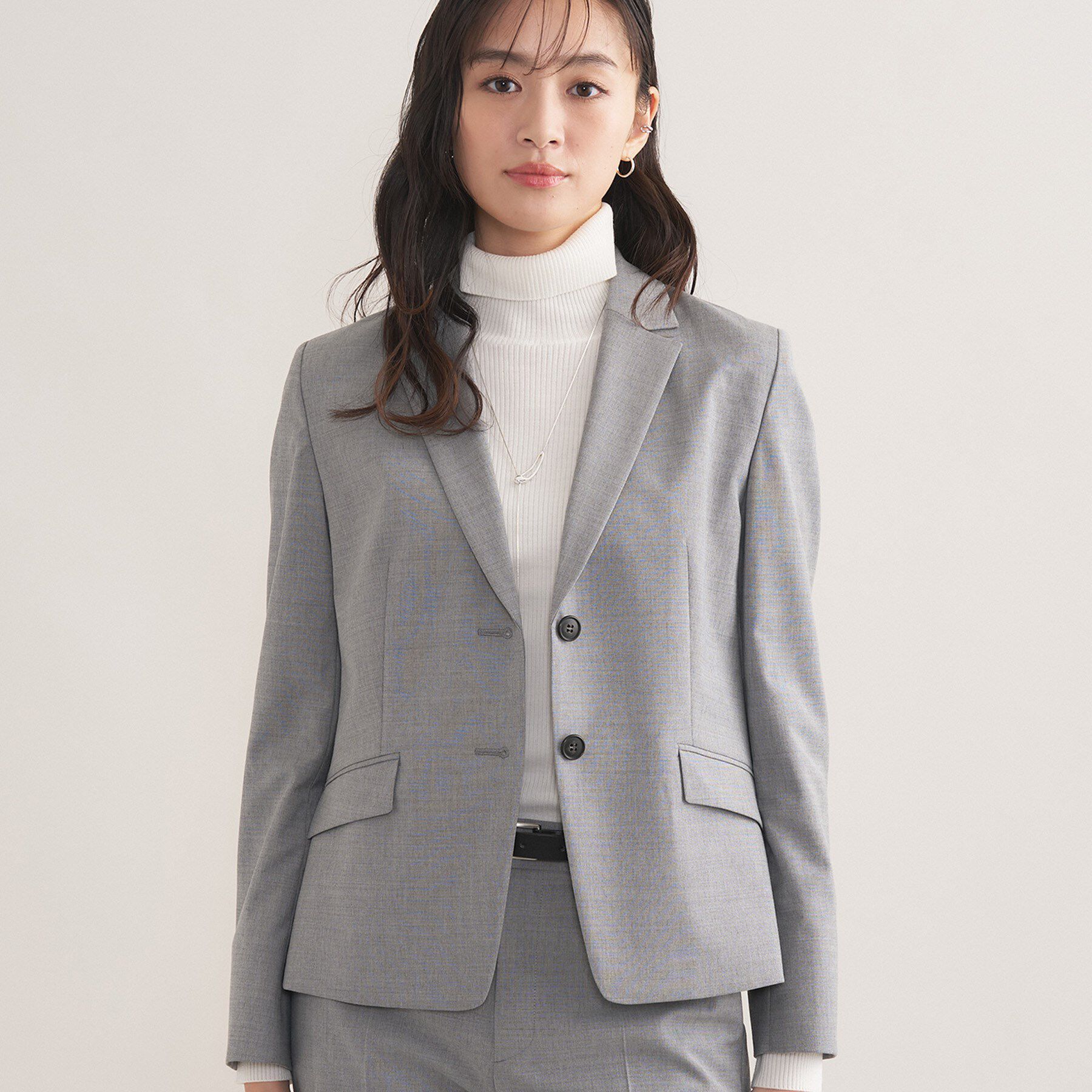 INDIVI「【ウール混／スーツ】テーラードカラージャケット」|スーツ|