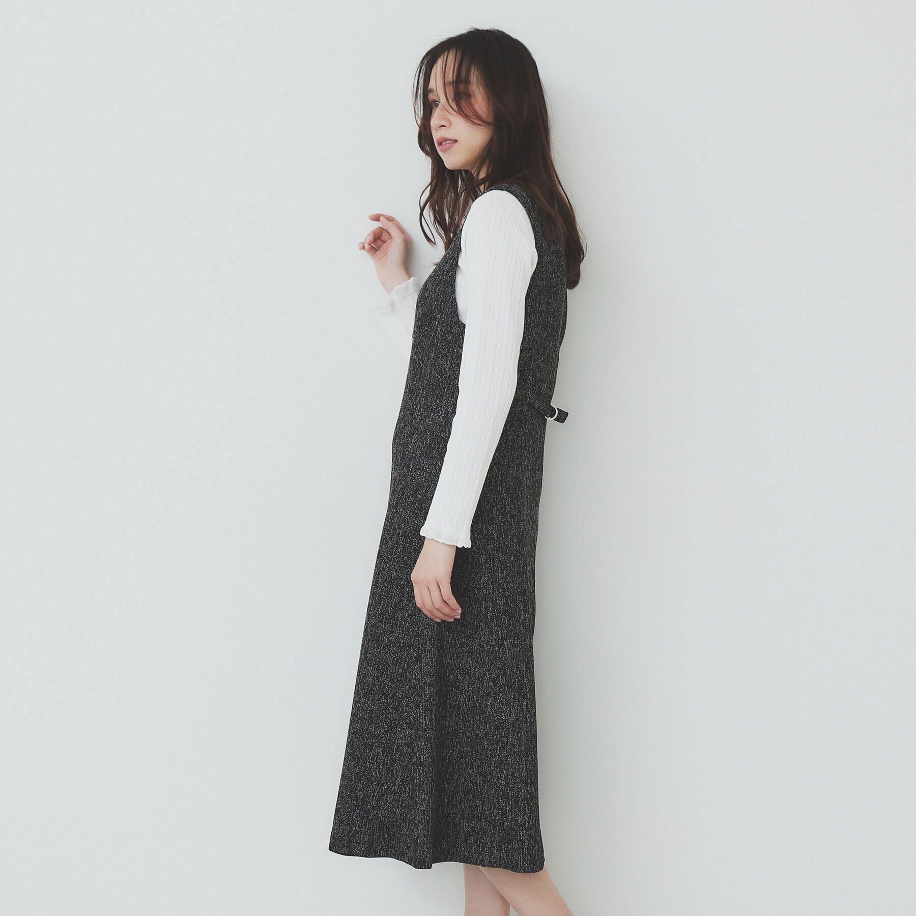 index「サマーツイードジャンパースカート【洗濯機洗い可/イージーアイロン】」|ワンピース|