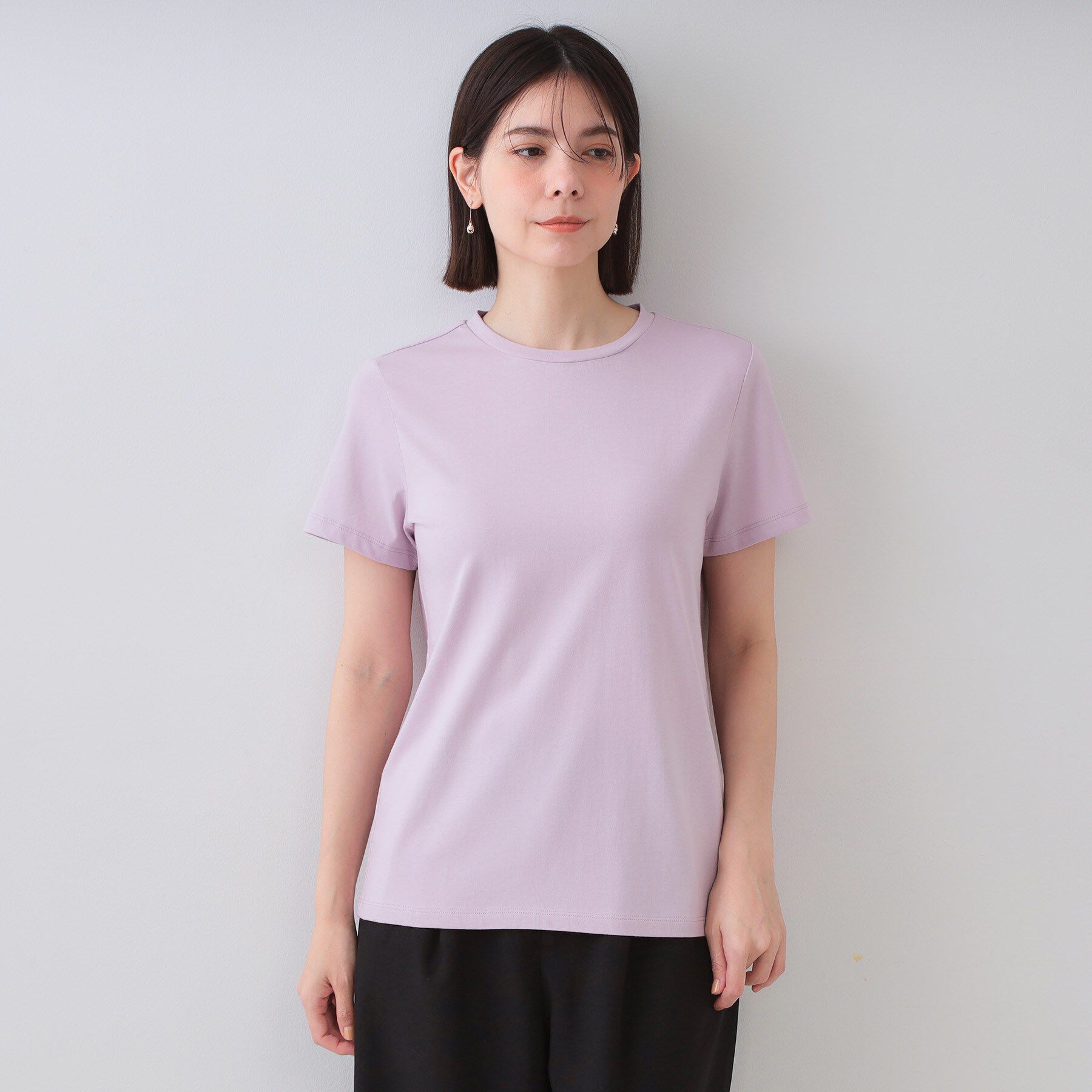 OPAQUE.CLIP「《5色展開》ベーシックTシャツ【洗濯機洗い可/UV/接触冷感】」|Tシャツ・カットソー|