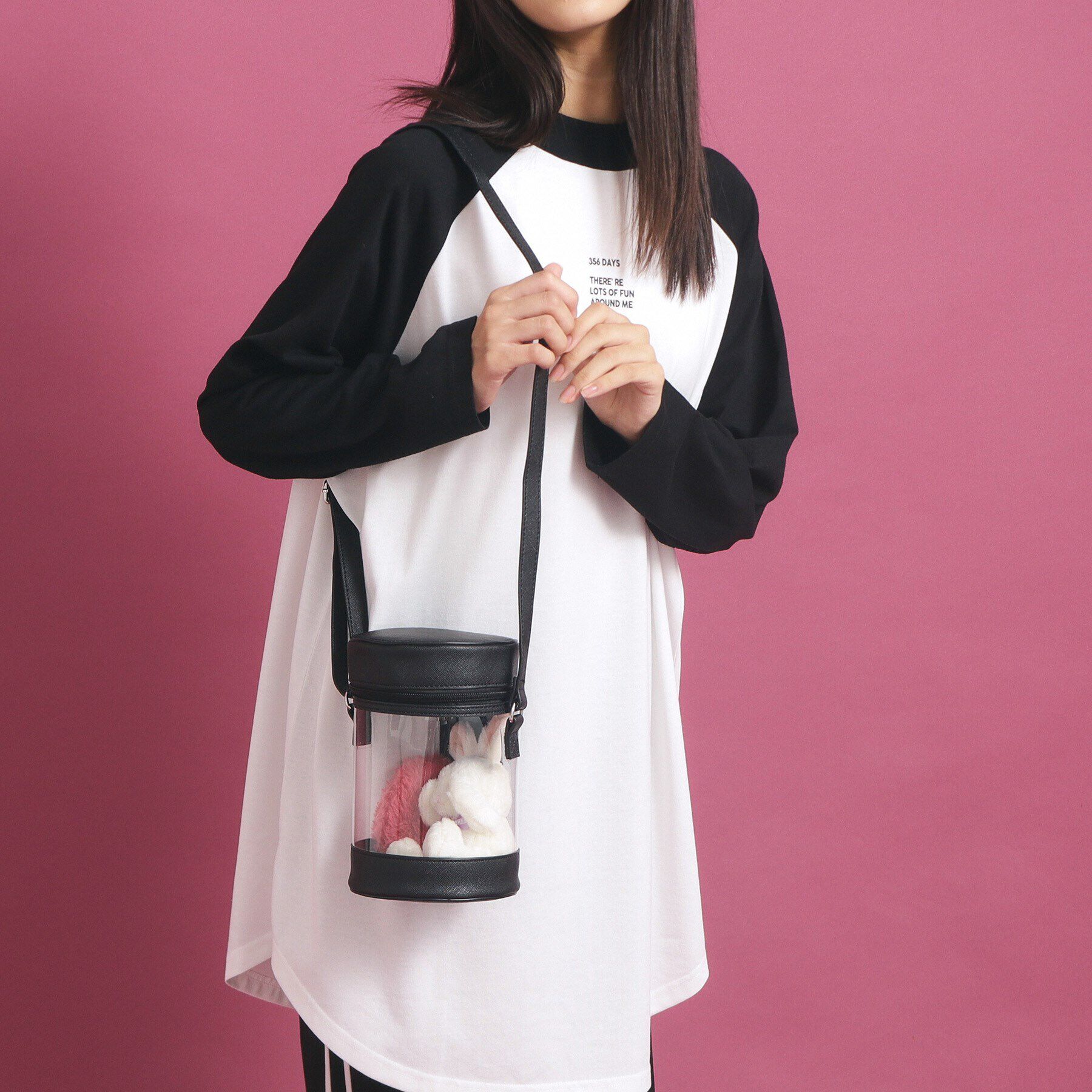 PINK-latte「【推し活】バニティ型ポーチショルダー」|ショルダー・メッセンジャー|ブラック(019)