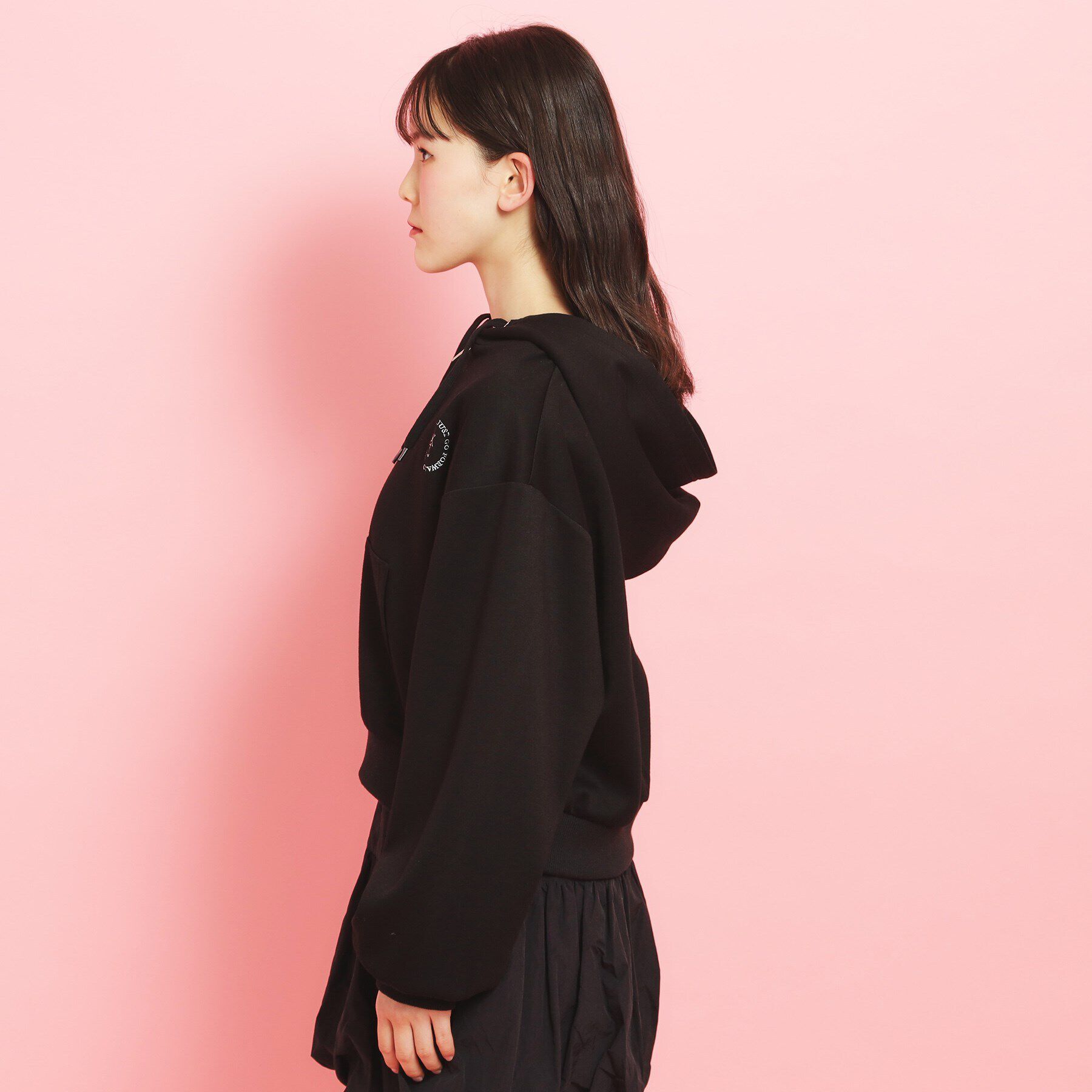 PINK-latte「フード付きジップパーカ」|パーカー|