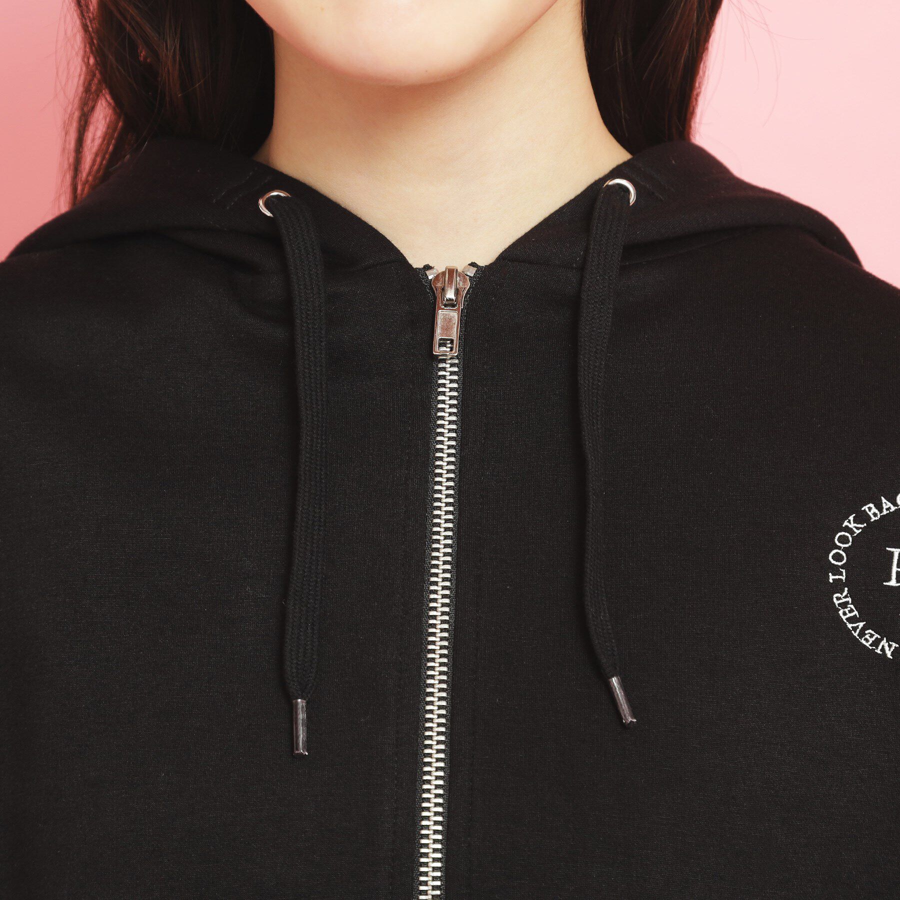 PINK-latte「フード付きジップパーカ」|パーカー|