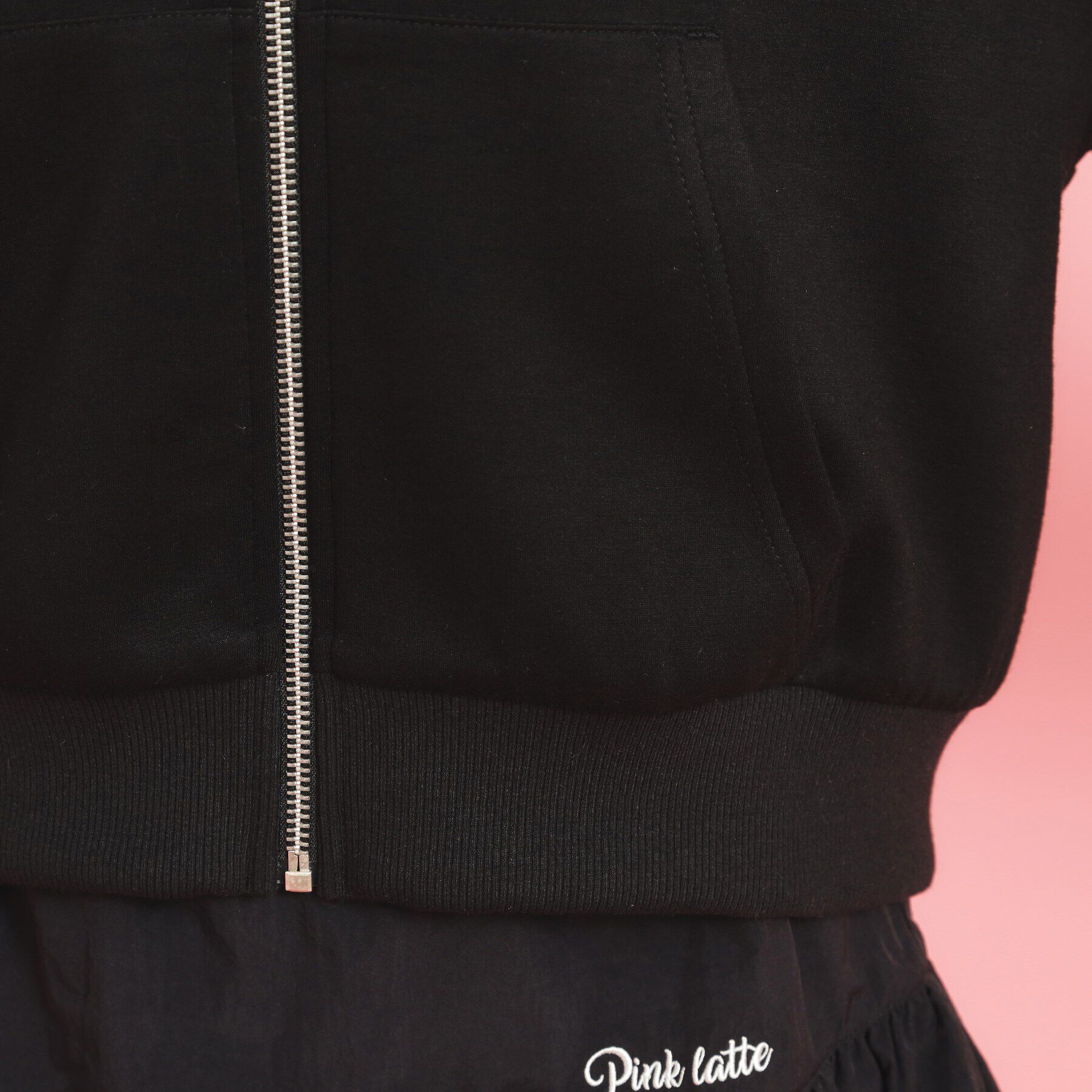 PINK-latte「フード付きジップパーカ」|パーカー|