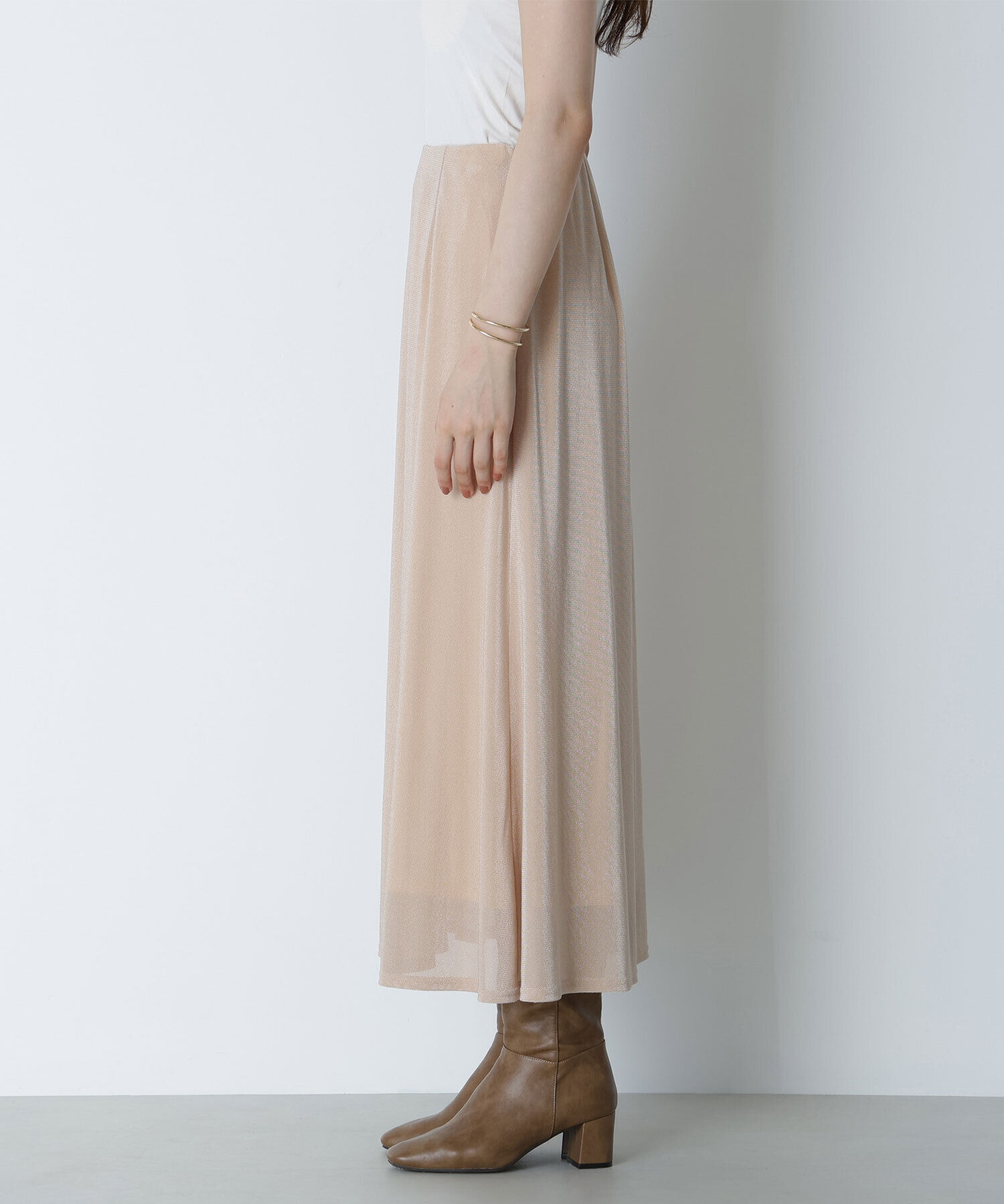  「ベロアライクナロースカート」|スカート|