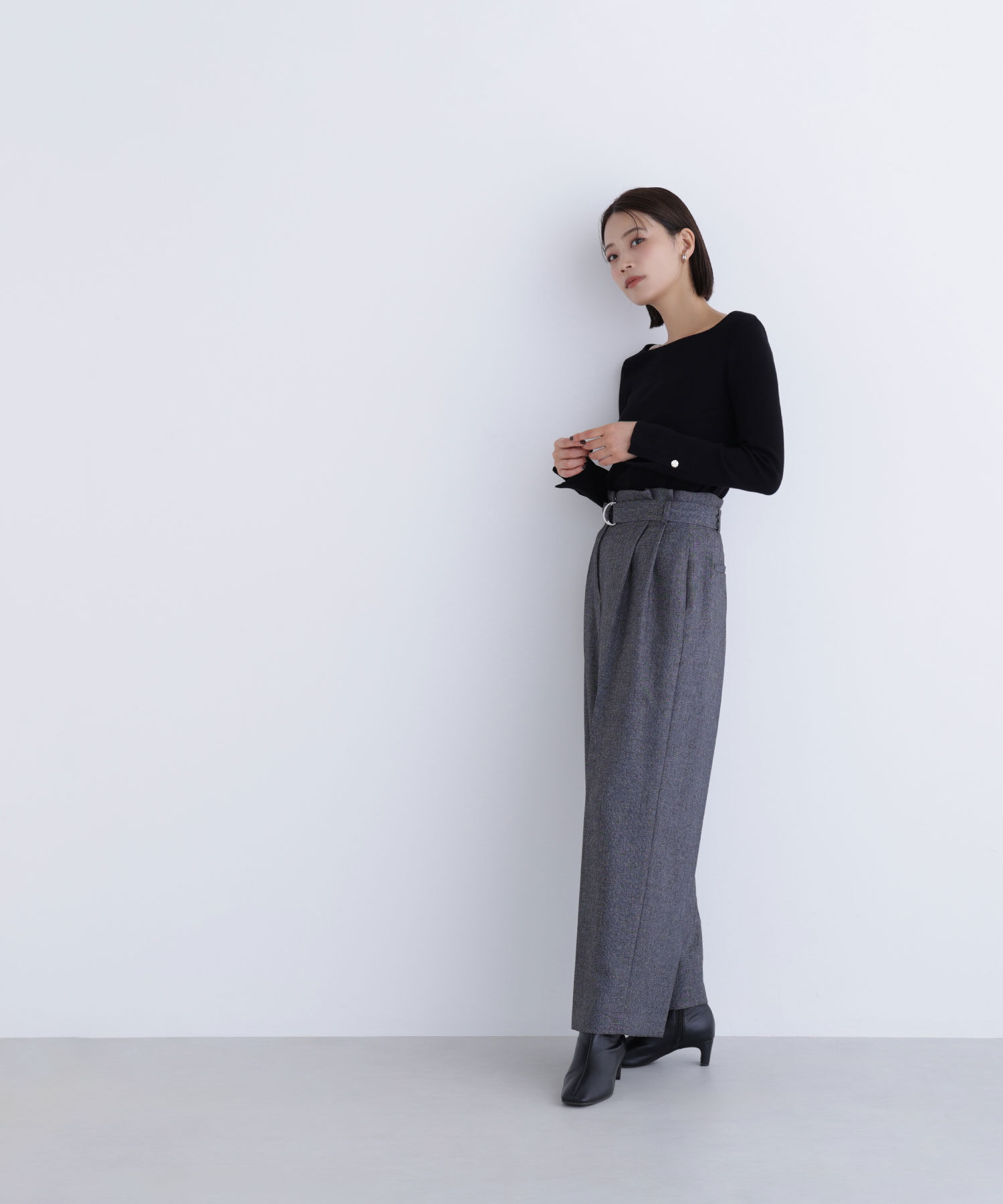  「ツイーディーベルテッドワイドパンツ」|その他|