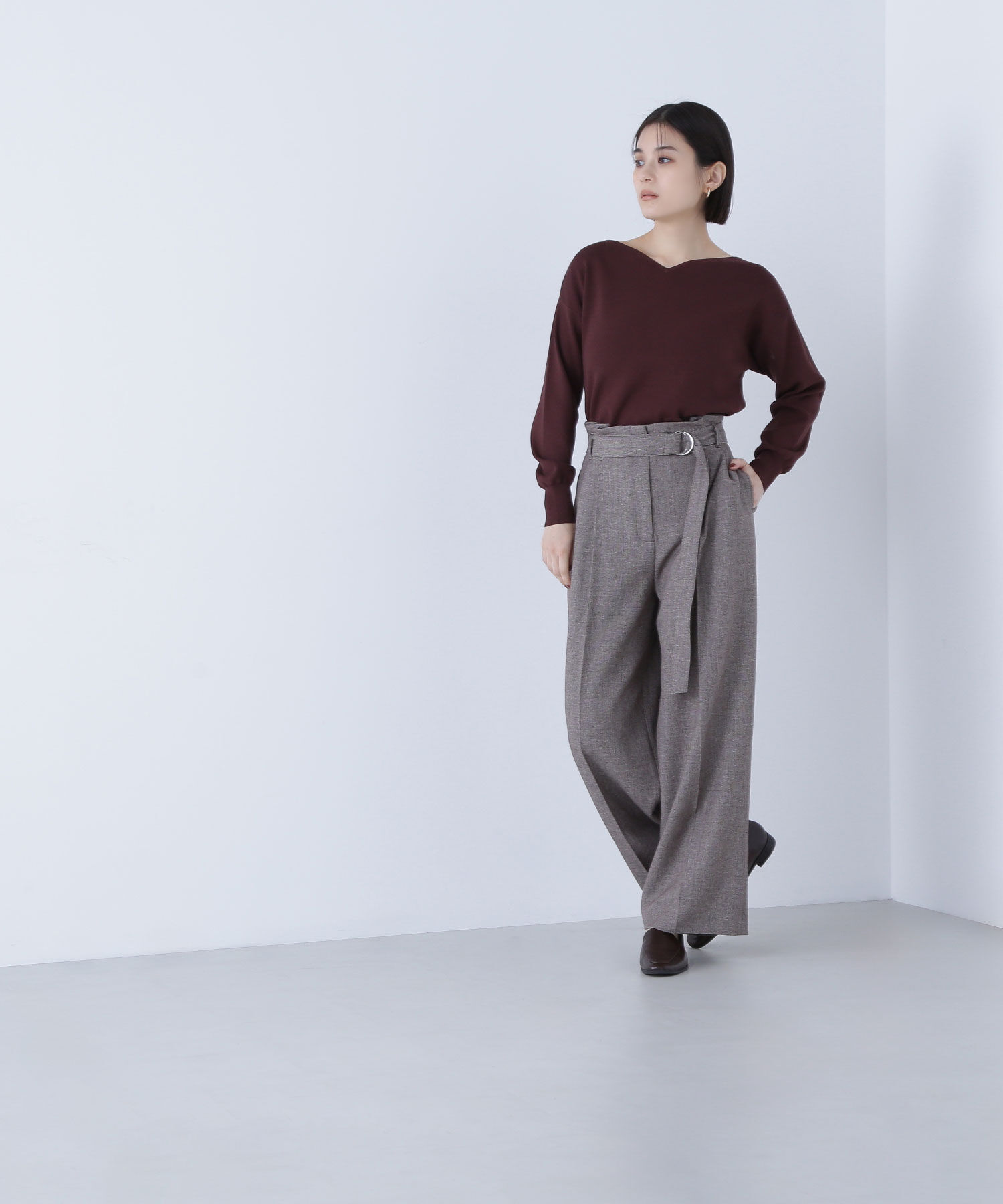  「ツイーディーベルテッドワイドパンツ」|その他|