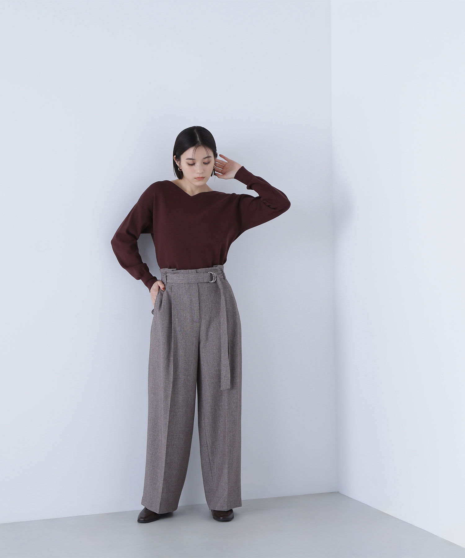  「ツイーディーベルテッドワイドパンツ」|その他|