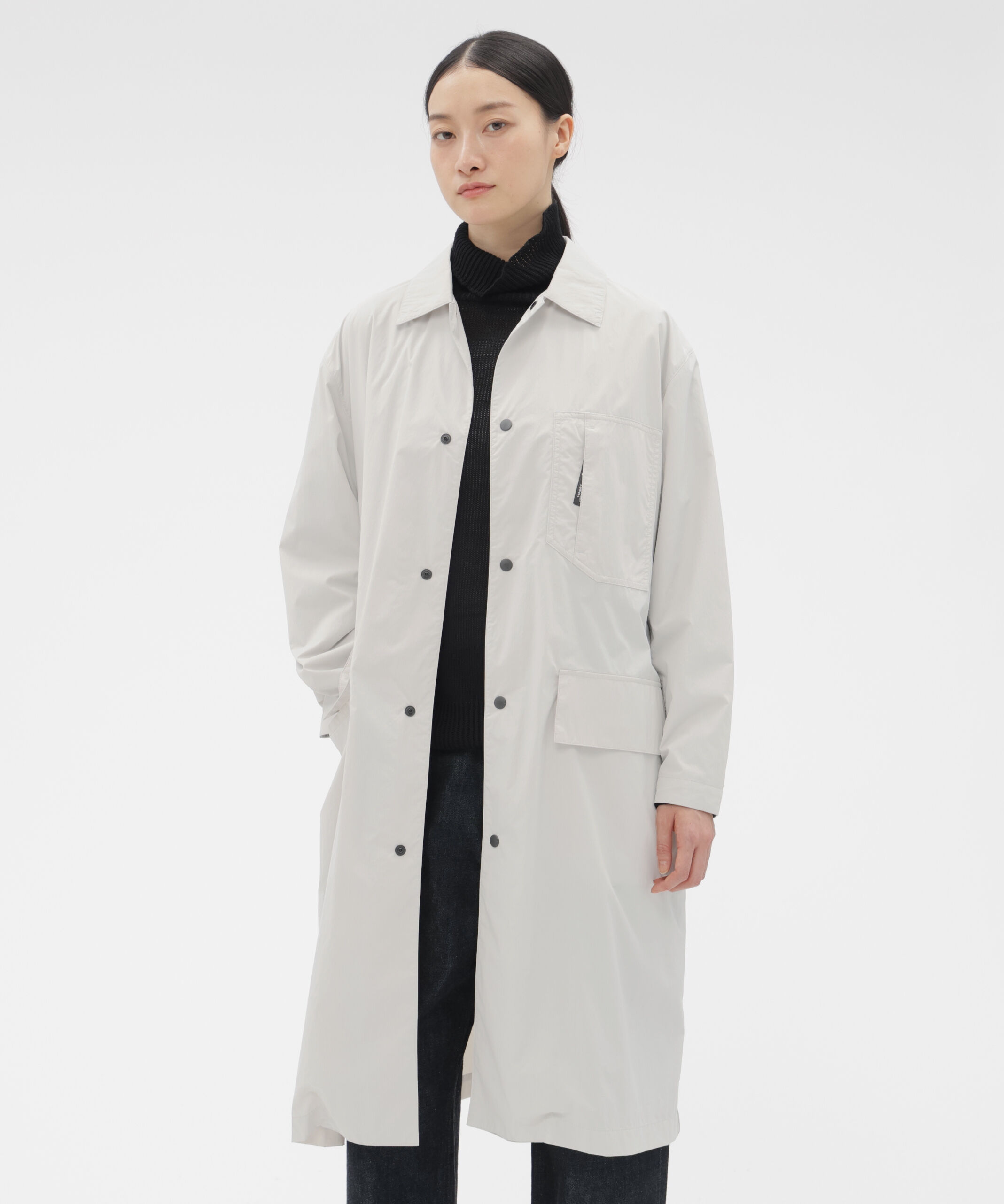  「RECYCLED NYLON COMPACT RIPSTOP COAT」|その他|LIGHT GREY1