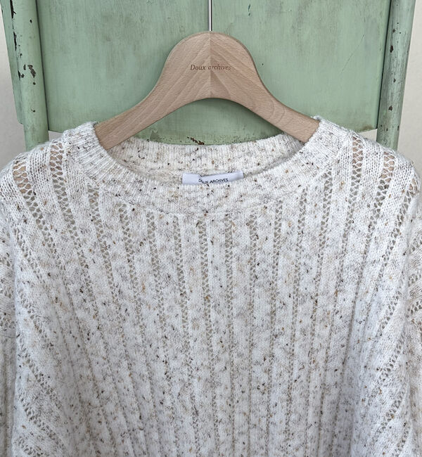 Doux archives「透かし編みＭＩＸヤーンニットプルオーバー」|ニット・セーター|
