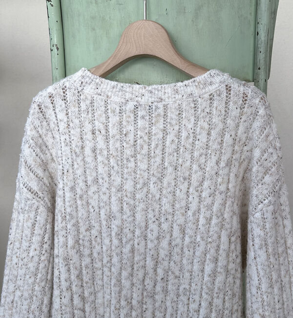 Doux archives「透かし編みＭＩＸヤーンニットプルオーバー」|ニット・セーター|