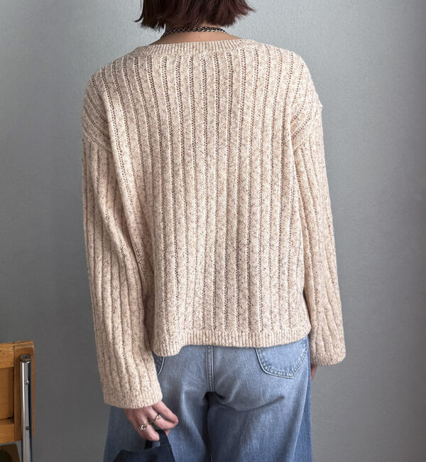 Doux archives「透かし編みＭＩＸヤーンニットプルオーバー」|ニット・セーター|