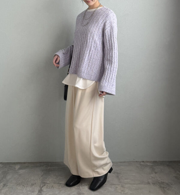 Doux archives「透かし編みＭＩＸヤーンニットプルオーバー」|ニット・セーター|