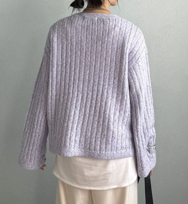 Doux archives「透かし編みＭＩＸヤーンニットプルオーバー」|ニット・セーター|