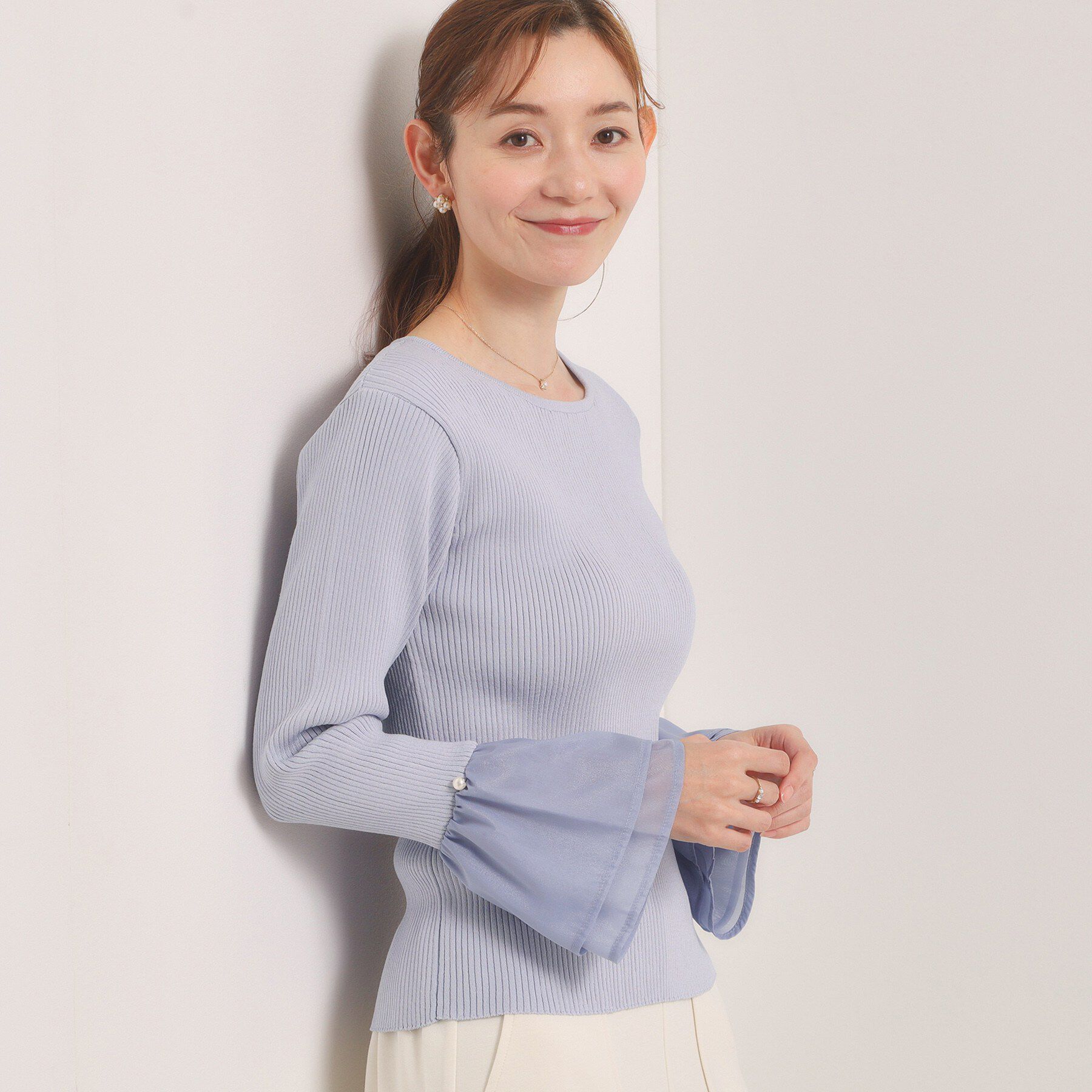 ITS&rsquo;DEMO「袖口フリルリブニット」|ニット・セーター|