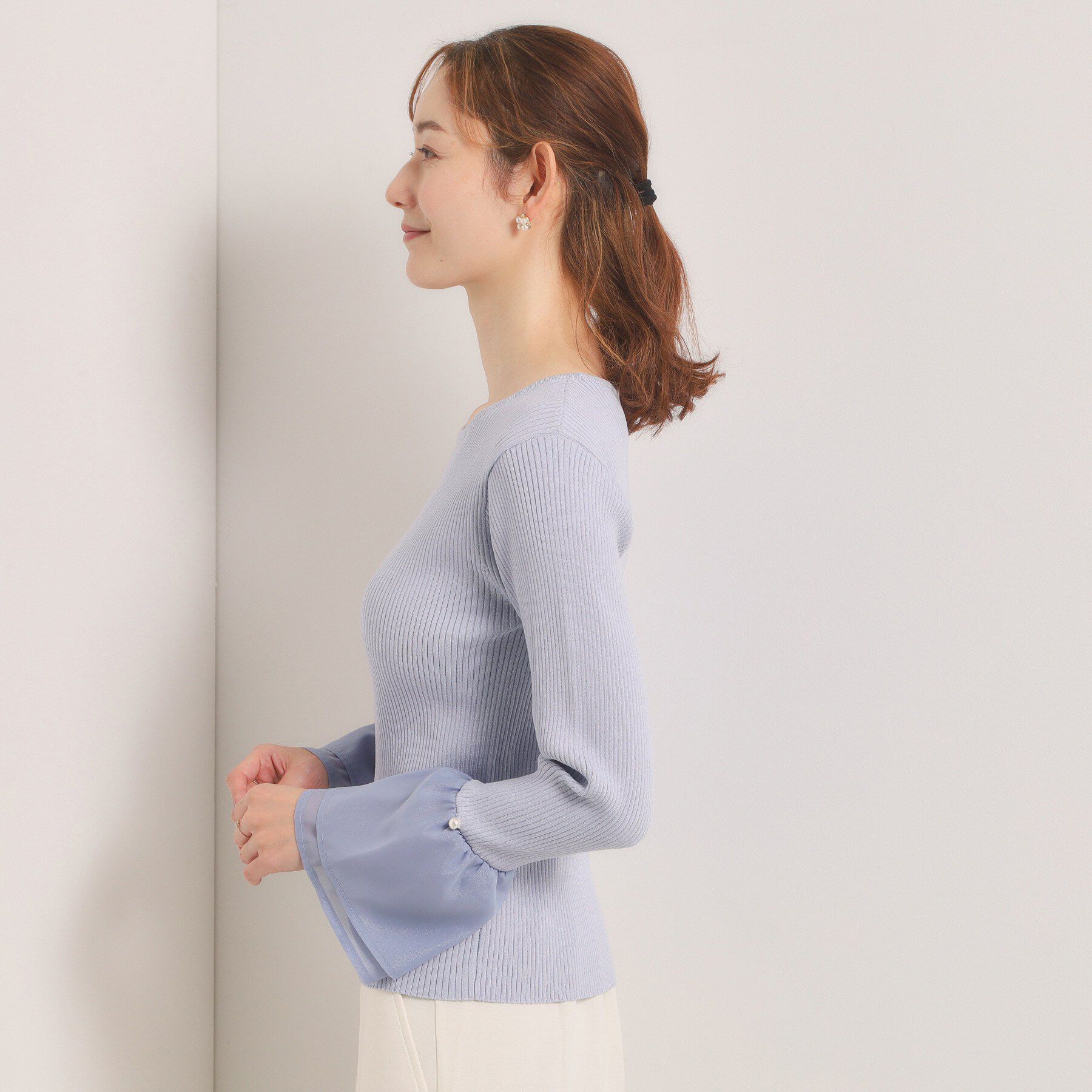 ITS&rsquo;DEMO「袖口フリルリブニット」|ニット・セーター|