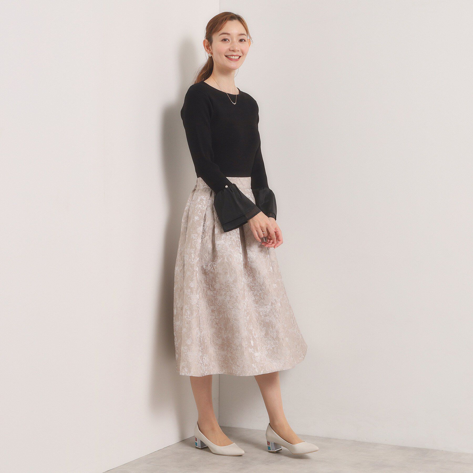 ITS&rsquo;DEMO「袖口フリルリブニット」|ニット・セーター|