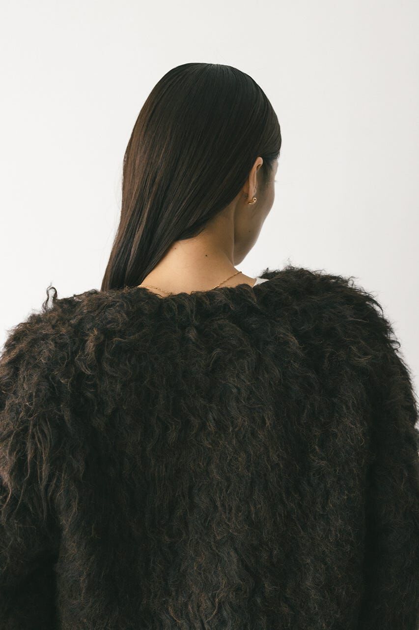 STYLEMIXER「メランジシャギーショートニットカーデ」|カーディガン|