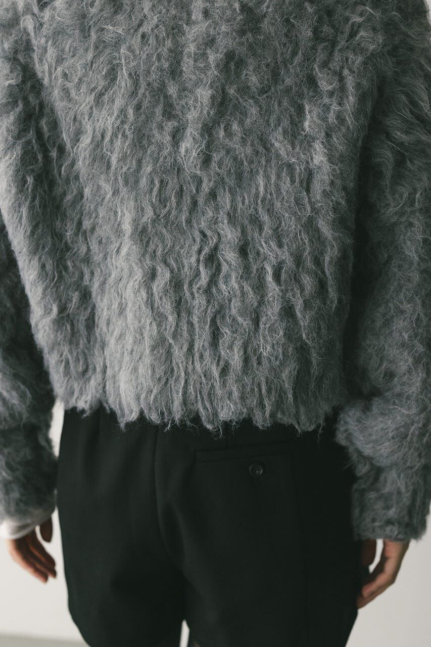 STYLEMIXER「メランジシャギーショートニットカーデ」|カーディガン|